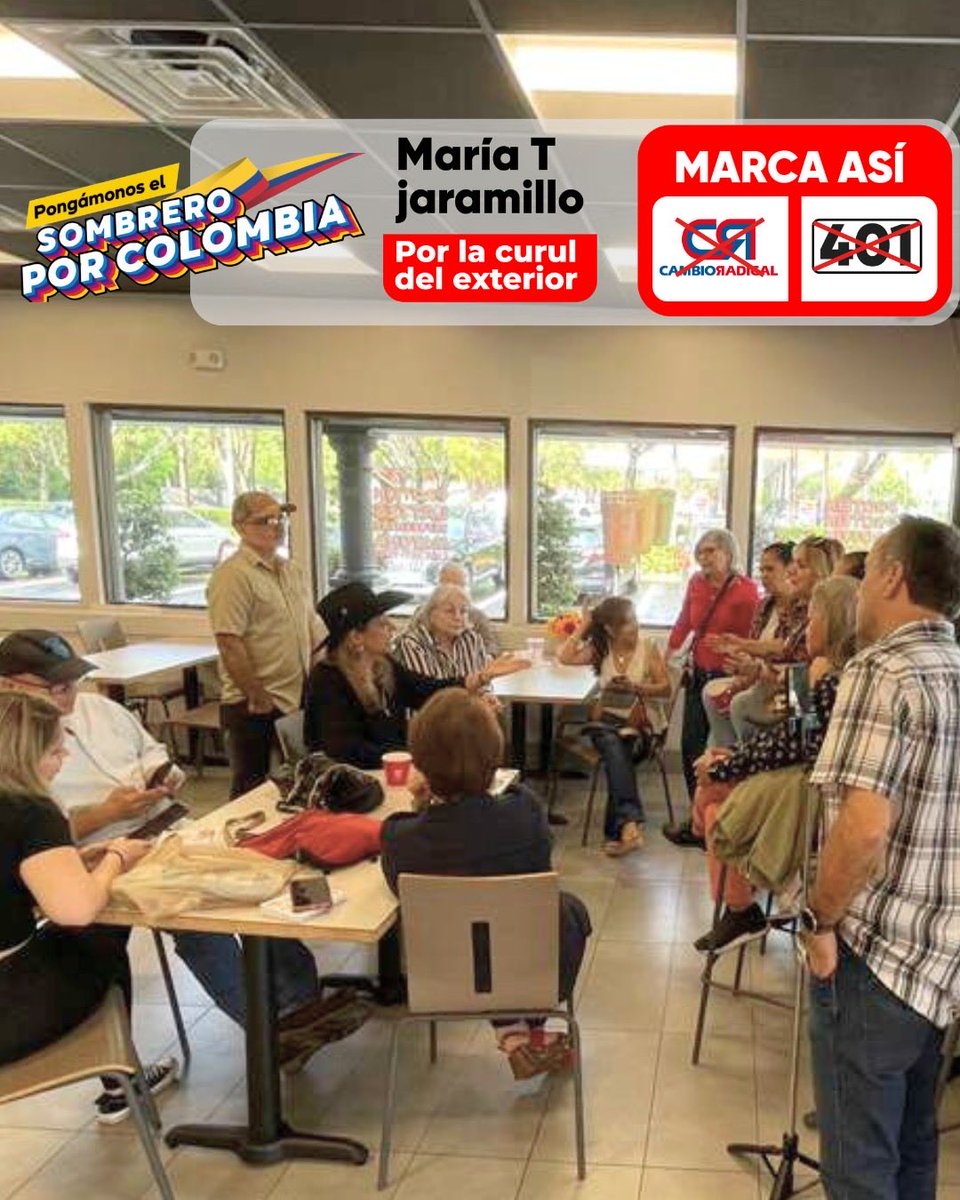 MariaT_401's tweet photo. María T representa liderazgo firme, carácter y resultados reales para los colombianos en el exterior. 🌎🇨🇴

Hoy más que nunca necesitamos una voz fuerte que nos represente en el Congreso.

Este es el momento de actuar.
Este es el momento de votar.

🗳️ Vota 4️⃣0️⃣1️⃣
Cambio Radical
Por la curul de los colombianos en el exterior. 🤠🇨🇴

#401 #PongámonosElSombreroPorColombia