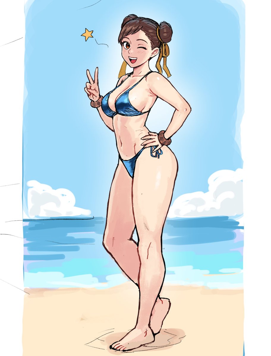 Quick Chunli drawing. Today is her birthday :-D