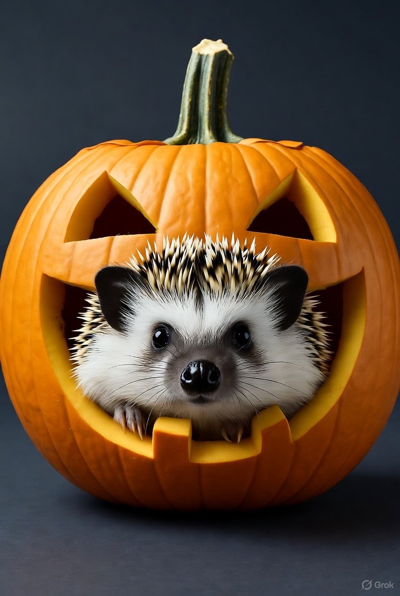 HedgehogsOfX's tweet image. #HedgehogsOfX #HedgehogsOfTwitter #pumpkins