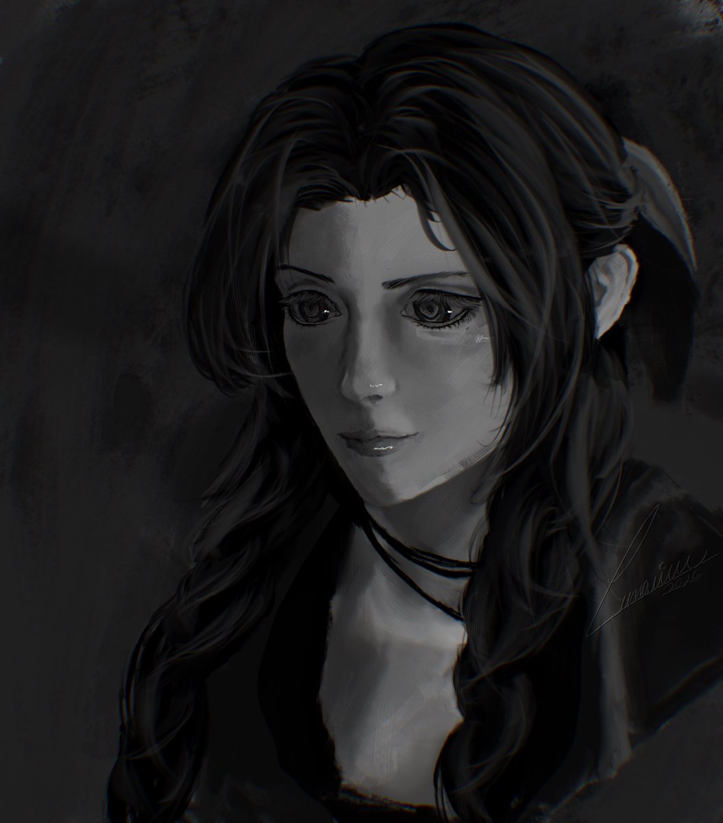Lunaiuu_'s tweet photo. Study. Aerith Portrait 🌷

#ff7 #aerith #AerithGainsborough #art https://t.co/2Hhfch3GS1