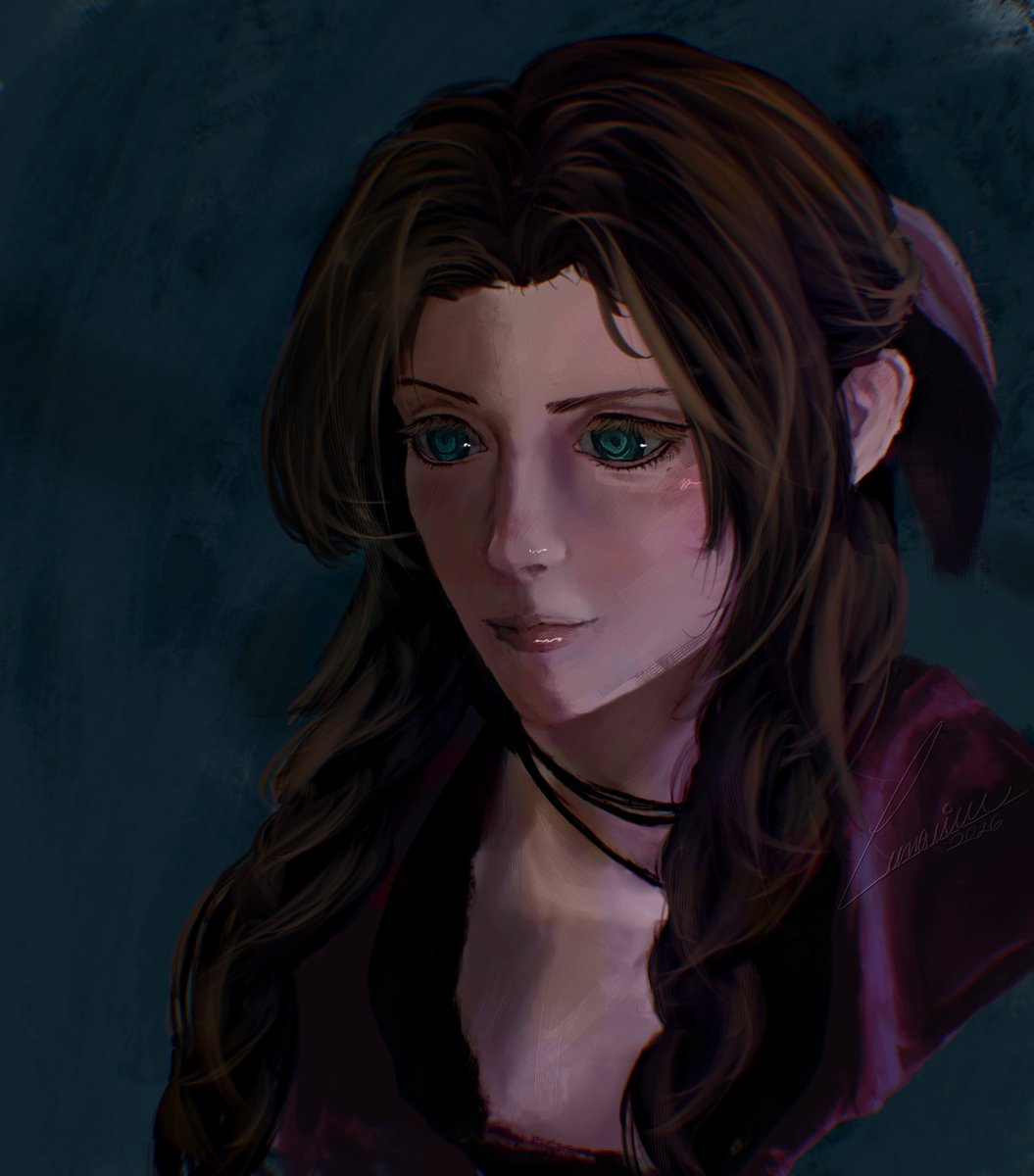 Lunaiuu_'s tweet photo. Study. Aerith Portrait 🌷

#ff7 #aerith #AerithGainsborough #art https://t.co/2Hhfch3GS1