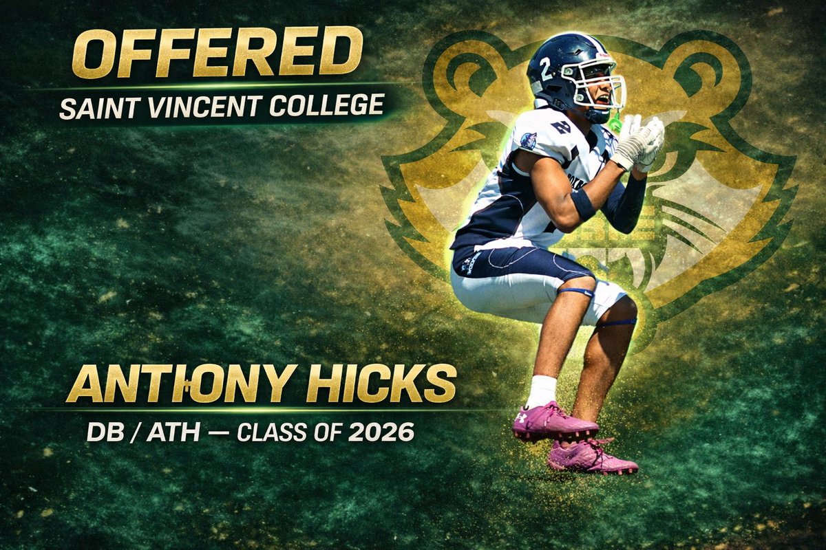 x18anthony's tweet photo. Blessed to receive a ncaa offer from Saint Vincent College @SVC_FTBL https://t.co/3qpB8mO1w9
