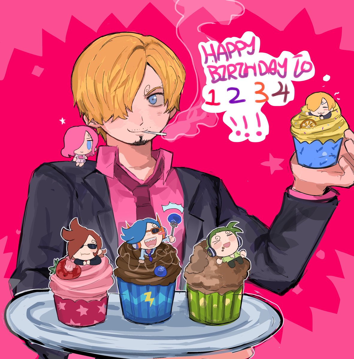 彩虹红豆们生日快乐。