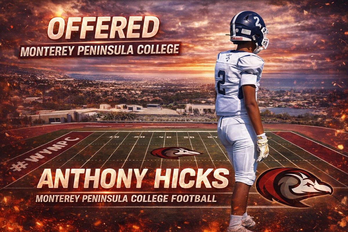 x18anthony's tweet photo. Received another #juco offer from Monterey Peninsula College @MPCLoboFootball https://t.co/bY7sXYeXX1