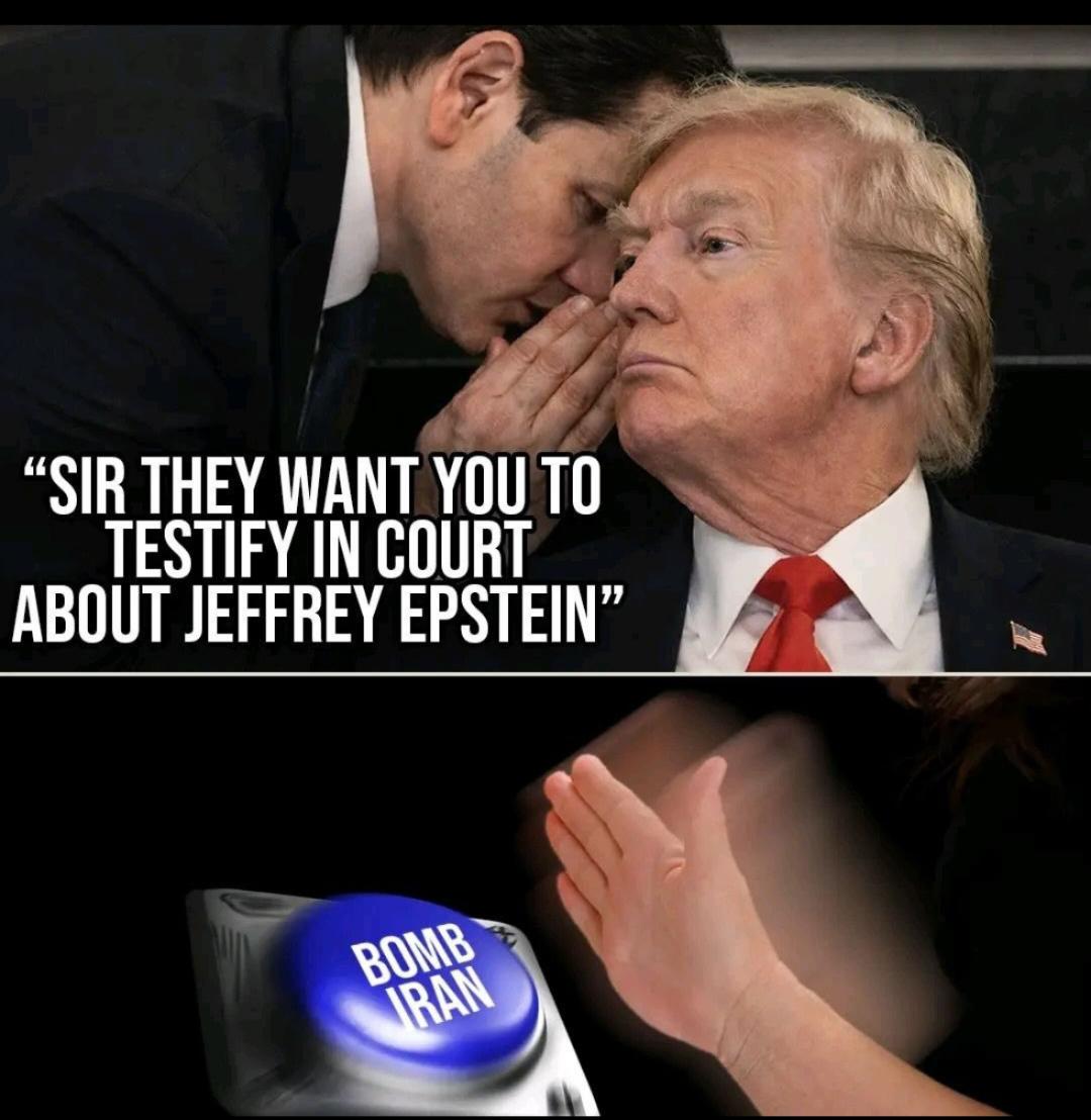 Trump is a penile delinquent with missile envy. His bombs? A weapon of mass distraction. RIP to all the people about to die to protect the unredacted Epstein Files. #EpsteinTrumpCoverUp