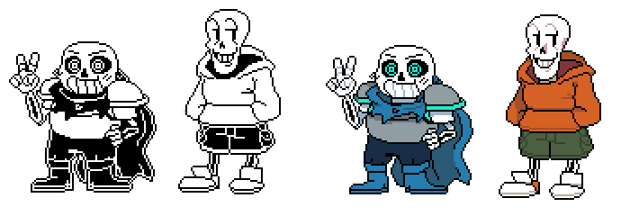 lobream_'s tweet photo. We try to sprite =/

#undertale #underswap #sans #papyrus https://t.co/gbPxy9nbpi