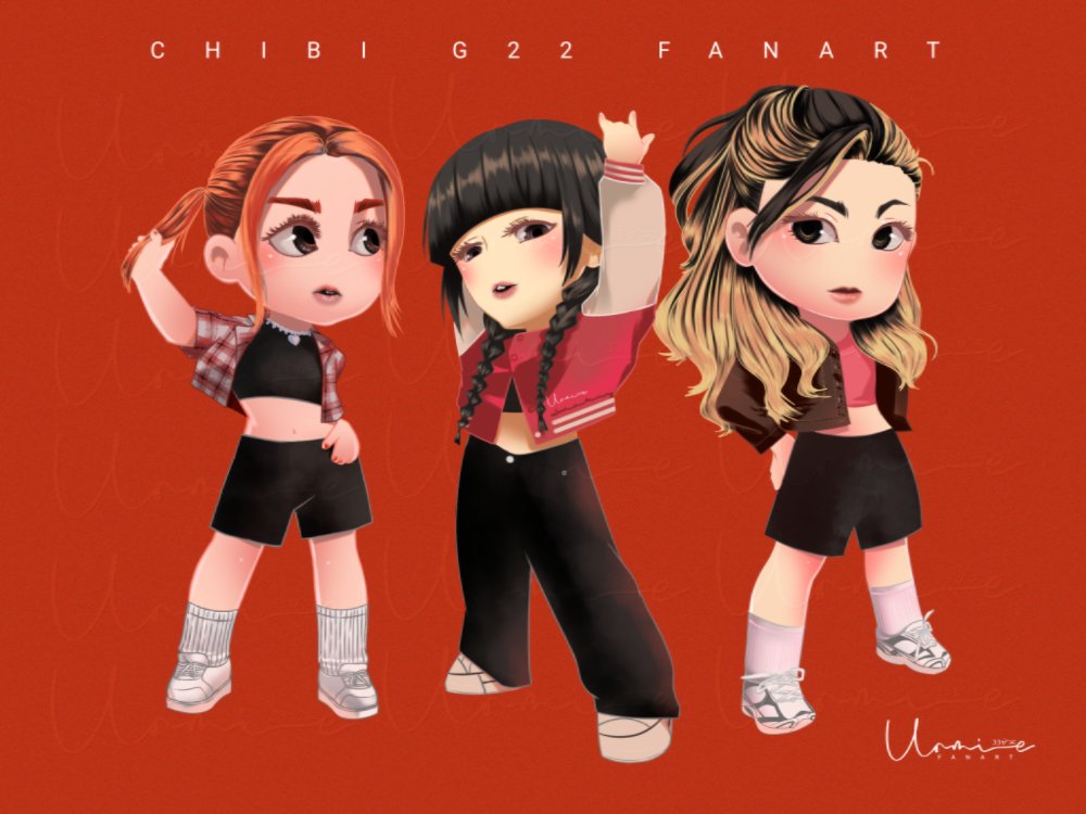 Chibi G22  Fanart.
Finally done with the Three. My very first Fanart with the female Alphas. 🤗🌺
<a href="/zuluetAlfea/">G22 Alfea</a> <a href="/_ajyape/">G22 AJ Yape</a>
<a href="/jasminehenryy/">G22 JAZ</a>

Commission open for Chibi in 3 Slots available. 
Note: this style is not part of the offer.

#G22  #chibiart #digitalart #fanart #commissionopen