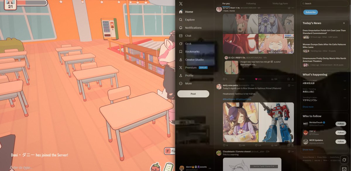 this horse keeps fading in to remind me I have work to do as a mixture of a jumpscare &amp; a qte and it's great every time