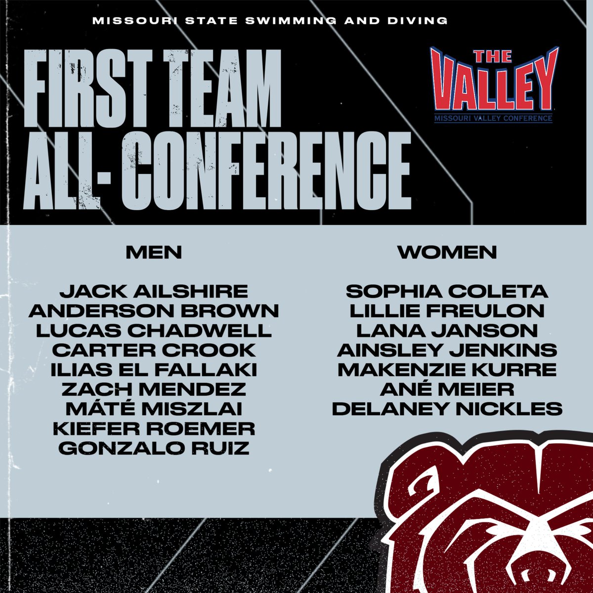 Missouri State Swimming & Diving tweet media