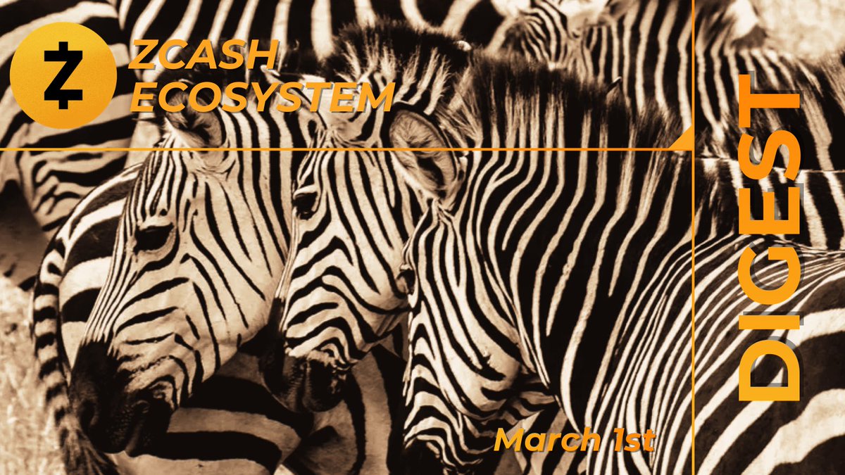 Zcash Ecosystem Digest | March 1st 

🔸Zodl Wallet Goes Live in App Store
🔸Zcash Foundation Q4 2025 Report
🔸NU7 Polling Results: Where We Go From Here
🔸CipherPay, New Payment Processor for Zcash

Full Digest + Network Stats:
zechub.substack.com/p/zcash-ecosys…