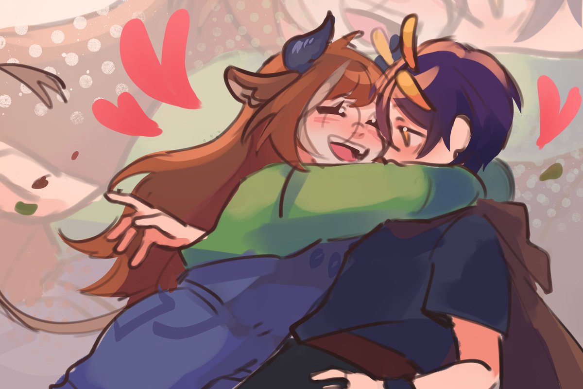 got this lovely art that me and my community commisioned from <a href="/lielielik21/">lielielik ⁽ᶜᵒᵐᵐˢ ᵒᵖᵉⁿ⁾</a> !! absolutely adorable!! 💕