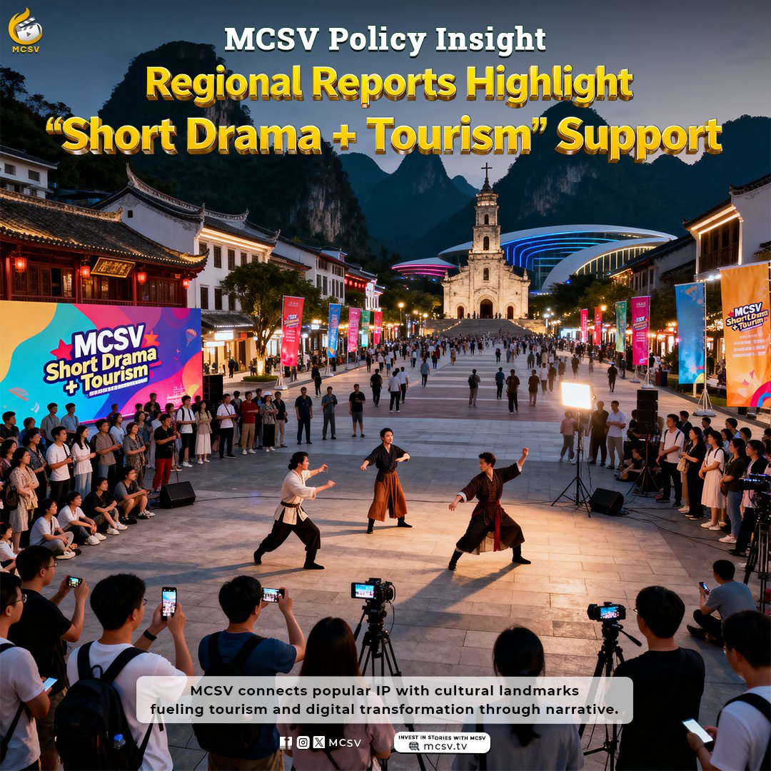 MCSV_Music's tweet photo. MCSV Policy Insight: Short Dramas Drive Global Tourism
MCSV binds popular IPs with landmarks, turning filming locations into tourist hotspots.
🔗 https://t.co/Ih2TCkwajS
#CulturalTourism #PolicySupport #PublicPrivatePartnership #ScenarioEmpowerment #RegionalEconomy https://t.co/ECHXlDc12z