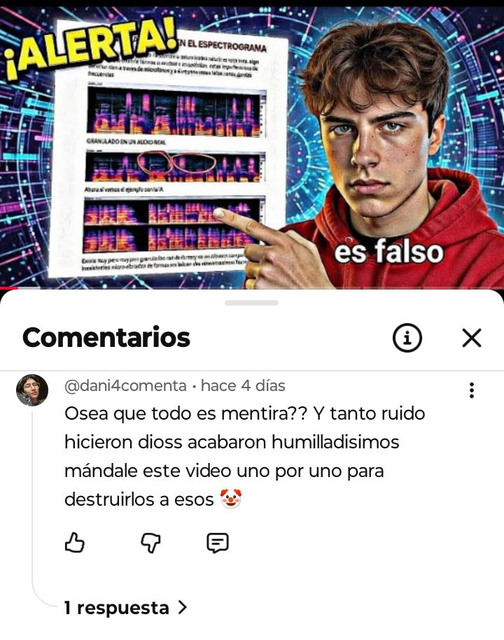 Dani ni creas que no sabemos que andas defendiendo a Warren en Youtube y que le creíste el vídeo en el que "desmiente" su famoso audio