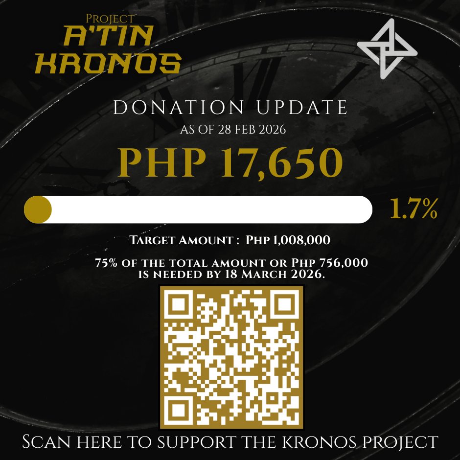 KENSTELLATIONPH's tweet photo. A'tin, be part of our grandest project yet! Support by donating to Project A'tin Kronos! 

🔗https://t.co/07i8RgZN0n

Only trust links from the official Project A'tin Kronos FB page 🙏🏻

#SB19 @SB19Official
#AtinKronos #LightUpTheSky https://t.co/xT694Wmot6
