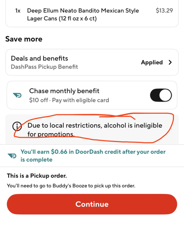 USCCStrategy's tweet image. #DoorDash Stops Allowing $10 Chase Credit For Alcohol Purchases 
Signup DoorDash (Get $5 off): drd.sh/k55eBsupzNZi0A…