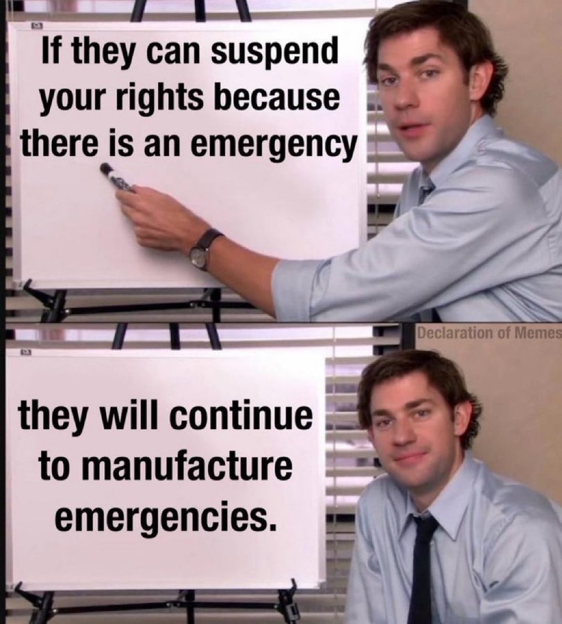 FAHayekSays's tweet photo. Hayek 🗣️: “Emergencies” have always been the pretext on which the safeguards of individual liberty have been eroded.

Once they are suspended it is not difficult for anyone who has assumed such emergency powers to see to it that the emergency persists. https://t.co/tct4ggdQbx