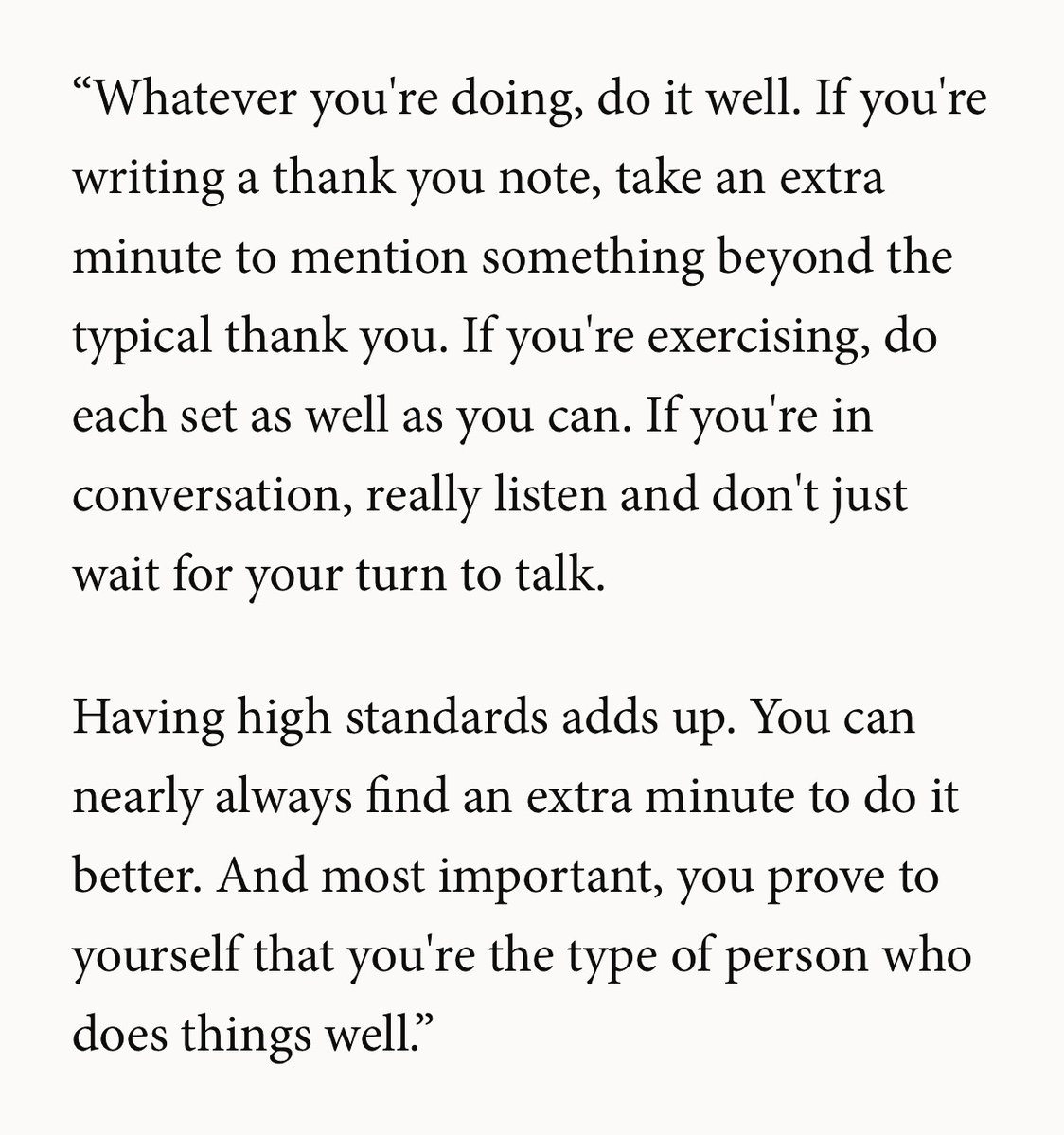 James Clear on having high standards: