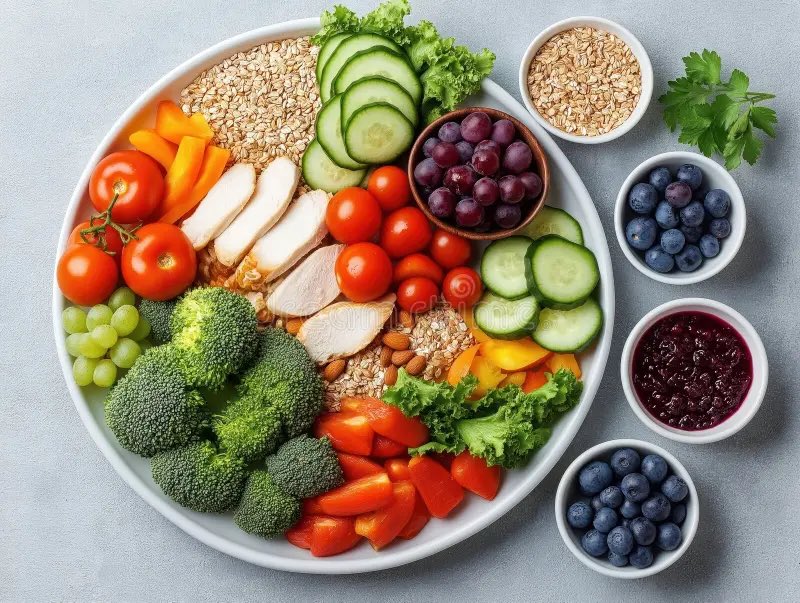 Shrishansiva's tweet image. Small changes, big results! 🌱 Eat the rainbow: fill half your plate with colorful veggies &amp;amp; fruits, add whole grains, lean protein &amp;amp; healthy fats. 

Your body will thank you! 💪🥗 

#HealthyEating #EatClean #NutritionTips #WellnessJourney