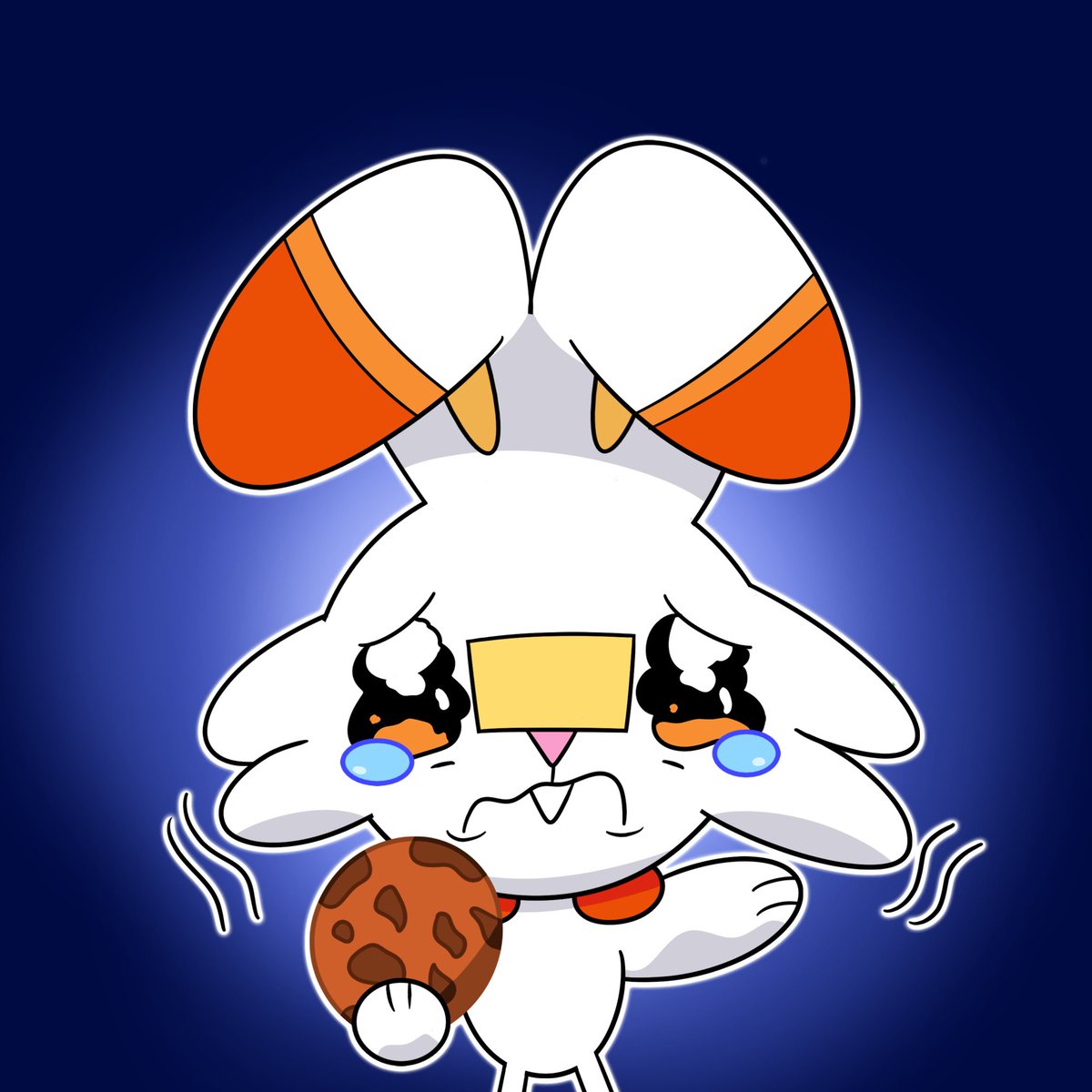 StrikertailCs's tweet photo. Scorbunny saw them and the other galar starters getting hate. Why? They just wanted to give you a cookie :( https://t.co/YpKsl21cSk