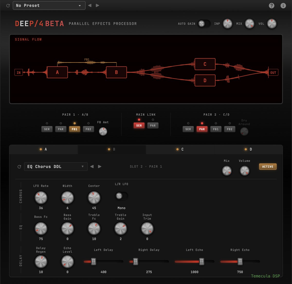 Temecula DSP DEEP/4 Plugin 今も人気のENSONIQのリバーブ機『 DP/4 