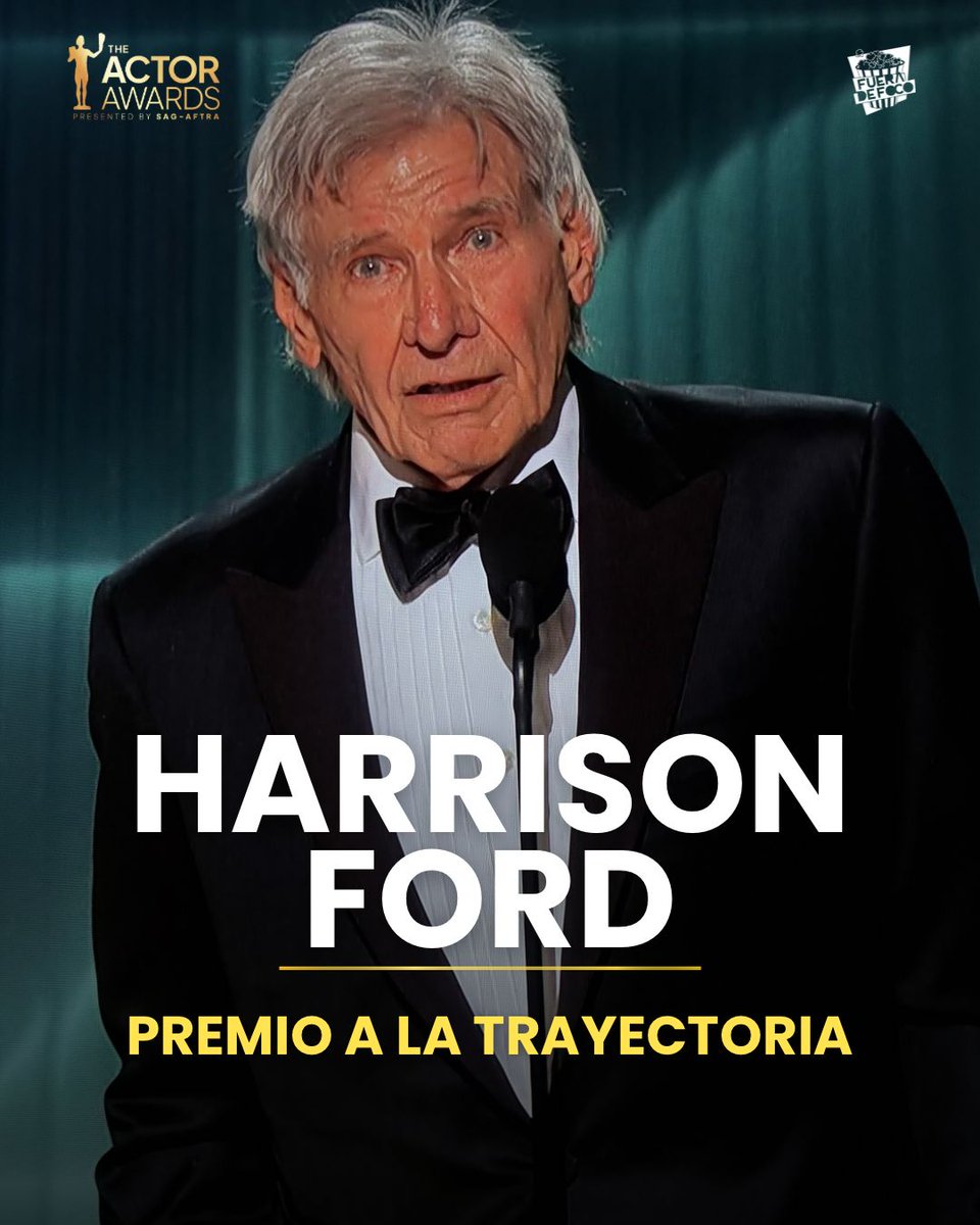 RECONOCEN SU TRAYECTORIA 🏆 El legendario HARRISON FORD recibe el Premio a la Trayectoria de los Actors Awards. El intérprete de 83 años ha participado en películas como Star Wars, Indiana Jones, Blade Runner, entre muchas otras.