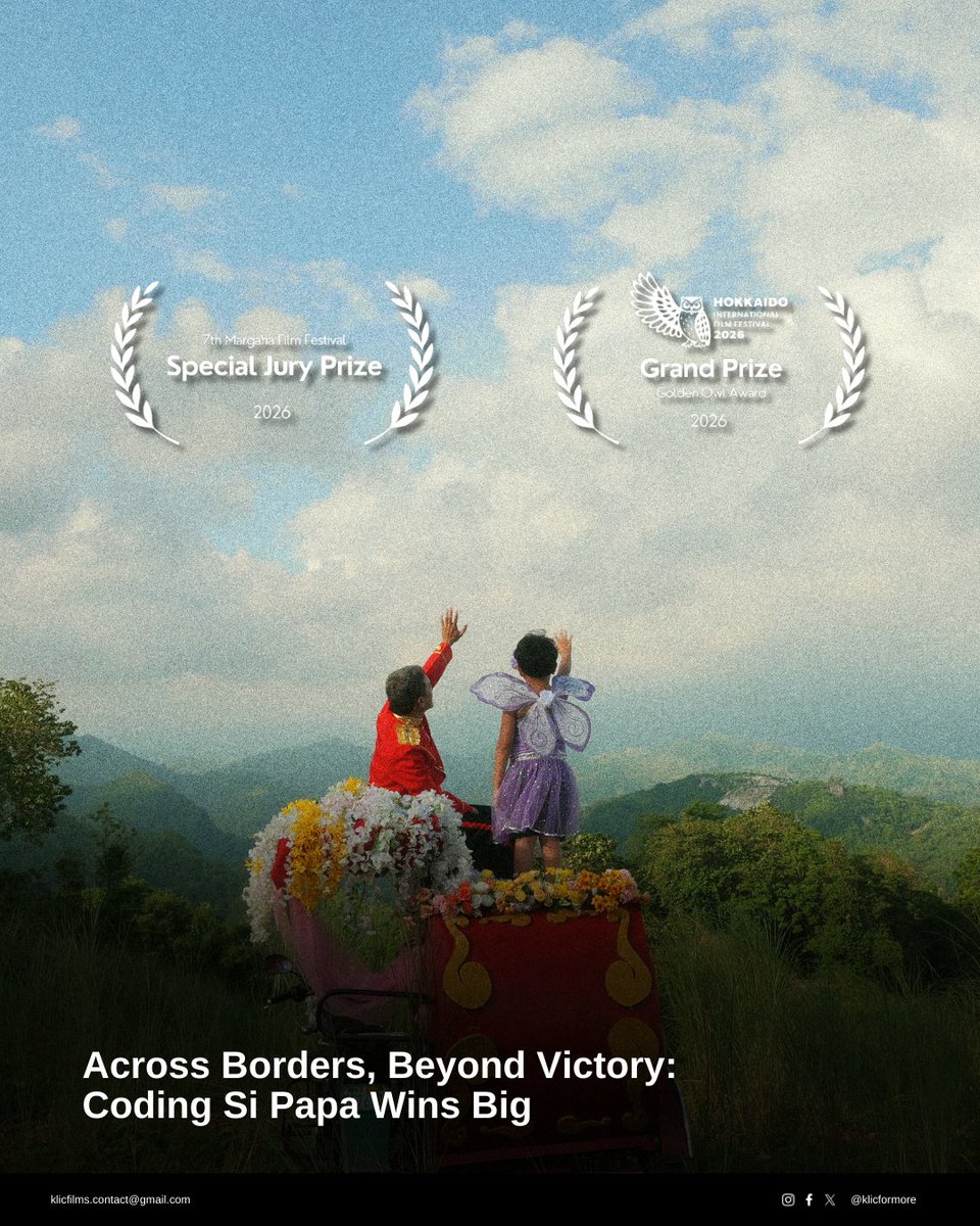 klicformore's tweet photo. Coding Si Papa, directed by Michael Pogoy, continues its remarkable journey!
The film now takes home the Special Jury Prize at the 7th Margaha Film Festival and the Grand Prize (Golden Owl Award) at the 2nd Hokkaido International Film Festival. 🏆🏆
#CodingSiPapa
#KlicForMore https://t.co/oU2wBO2Txc