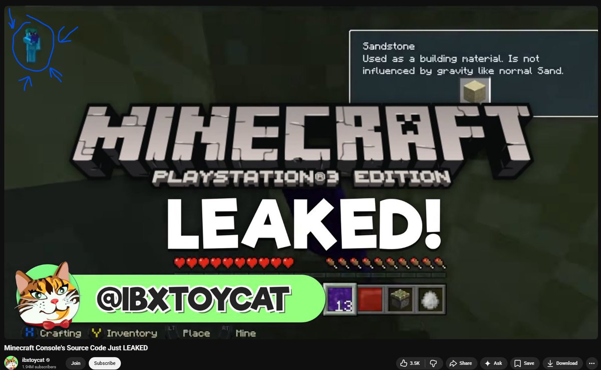 icepackwithdrip's tweet photo. My oc has reached its peak 🥺🥺 all thanks to the Minecraft leaks😭 https://t.co/RL0jq5h2A9
