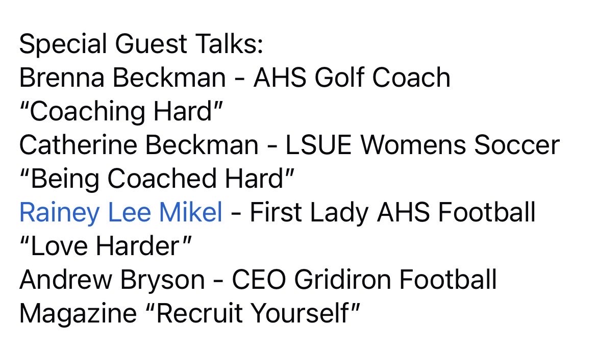 CATCLASSOF26's tweet photo. Excited to be on the panel of speakers for this great event!!! @LPNews1898 @LSUEBengals @LSUEBengalsWSOC https://t.co/8TTjgOIQf3