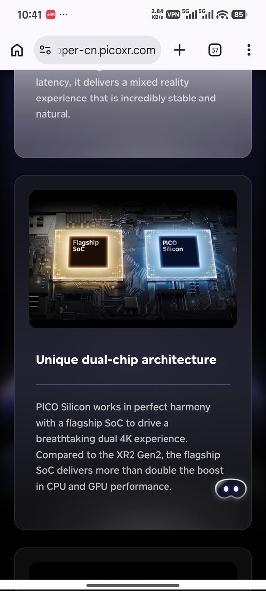 kakuyi5's tweet photo. @Lunayian Considering the performance of the main soc is 2x XR2 Gen 2, I guess it'll be the 8 Elite Gen 5.  Pico Silicon really offer more flexibility in choosing the main SoC. https://t.co/E8TPWZNdAt