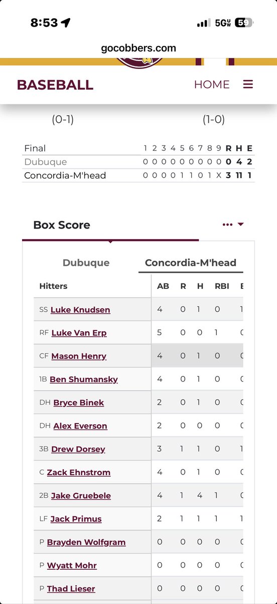 Sartell Baseball tweet media