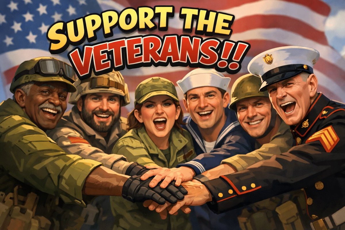 nickywinkle's tweet photo. Support The Veterans!! Dev Locked 63%  Of Supply!! 6M49SaGDrDDFHXD2FGrJ8gHkn9kNY9V2LknTAgb5pump https://t.co/3G1Rr7AZLt