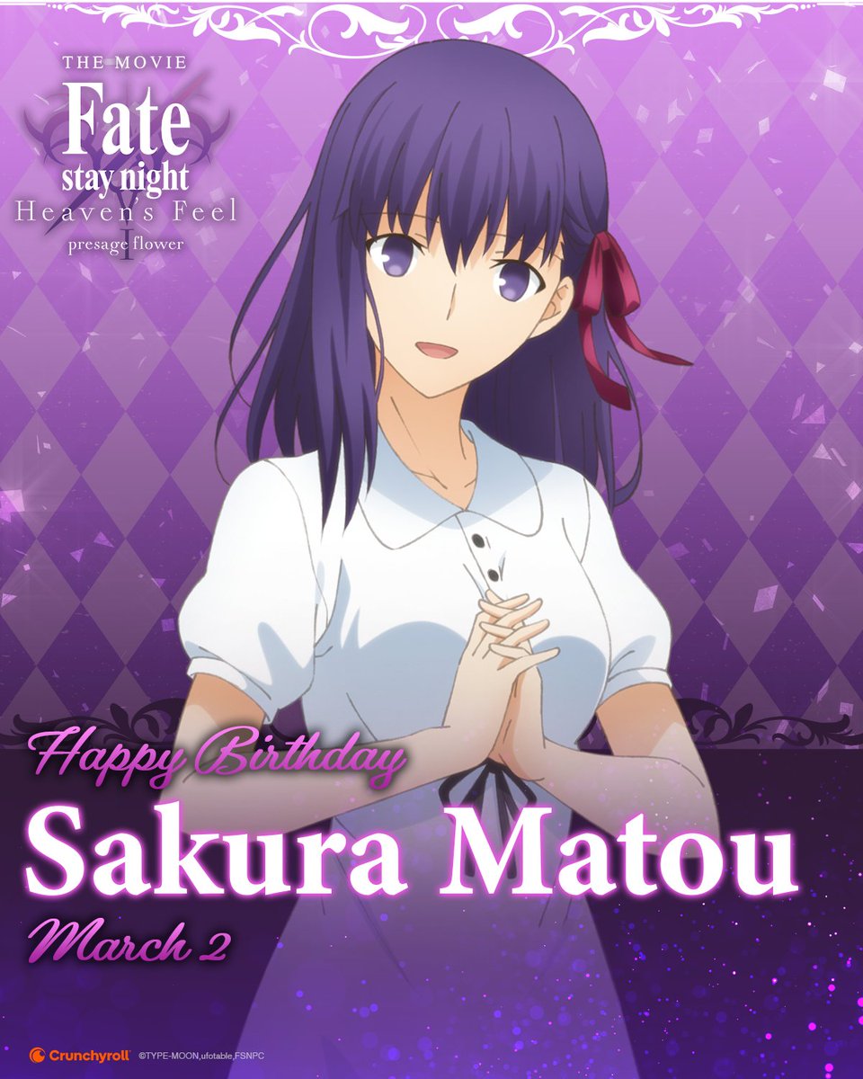 Happy birthday to Sakura Matou! 💜