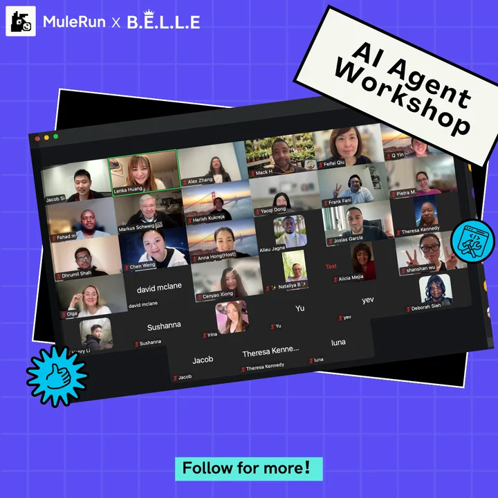 Round 2 with B.E.L.L.E. - another MuleRun AI Agent Workshop, more ...
