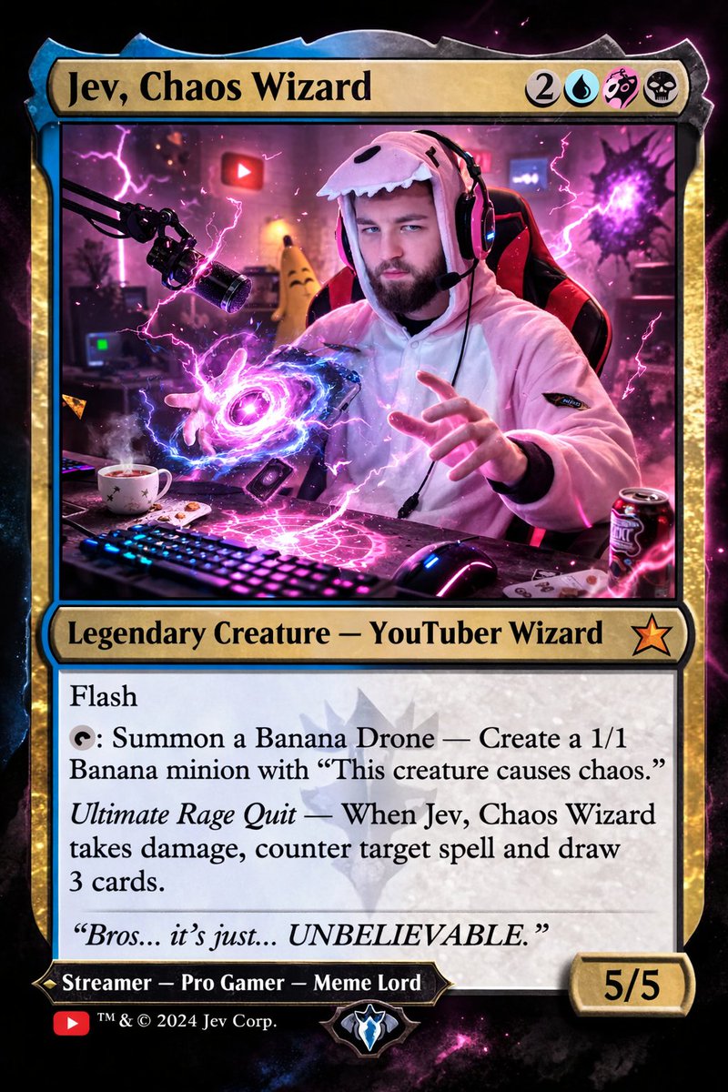 anthonyguida147's tweet photo. @Jev i made you magic cards https://t.co/3y8lPyKLVQ
