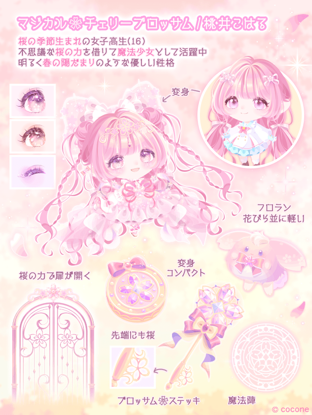 販売中『マジカル❀チェリーブロッサム』の キャラクター設定を大公開