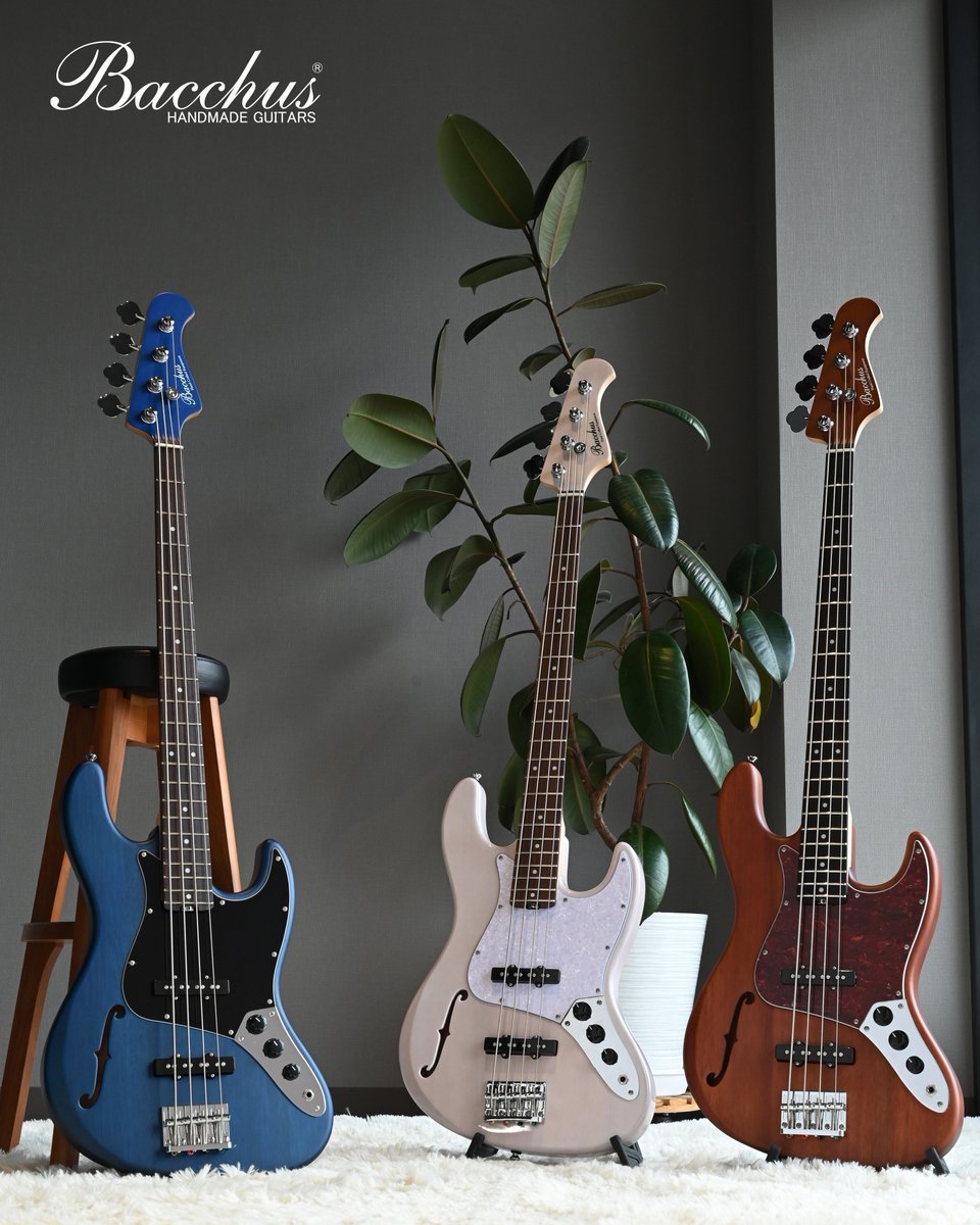 DeviserGuitars's tweet photo. 【Bacchus Global Series初！セミホロウベースが登場！！】

軽量化により取り回しが向上🎸新たな演奏体験を実現します✨

WOODLINE伝統のディンキーシェイプに合わせ、シャープで小ぶりなFホールへとリデザインしております！！🔥

https://t.co/ACmVdD5FXp

#BacchusNewModel https://t.co/dM2xaEWSPr