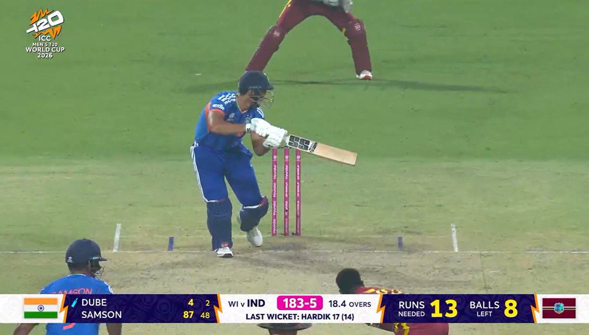CricCrazyJohns's tweet photo. Question: Did you think of one particular moment as a turning point of this game? [ICC] 

Bumrah said "The 2 fours that Dube hit - in the cricketing books & stats, nobody will really appreciate that but the people who really knows cricket, the 2 fours really didint set the pressure on us for the final over".