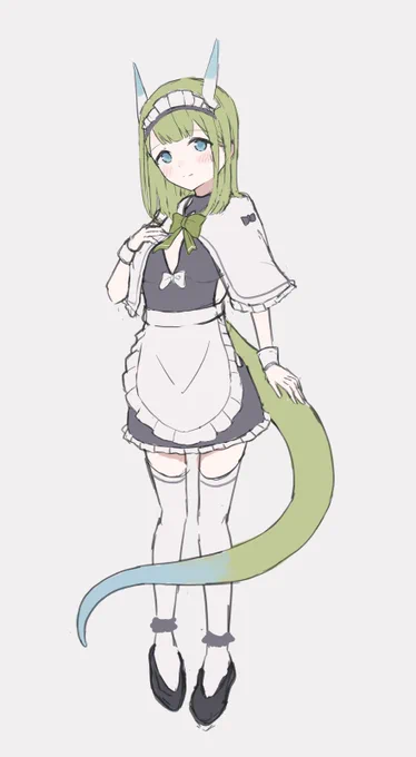 メイド風コスのうちの子ユウナちゃんも