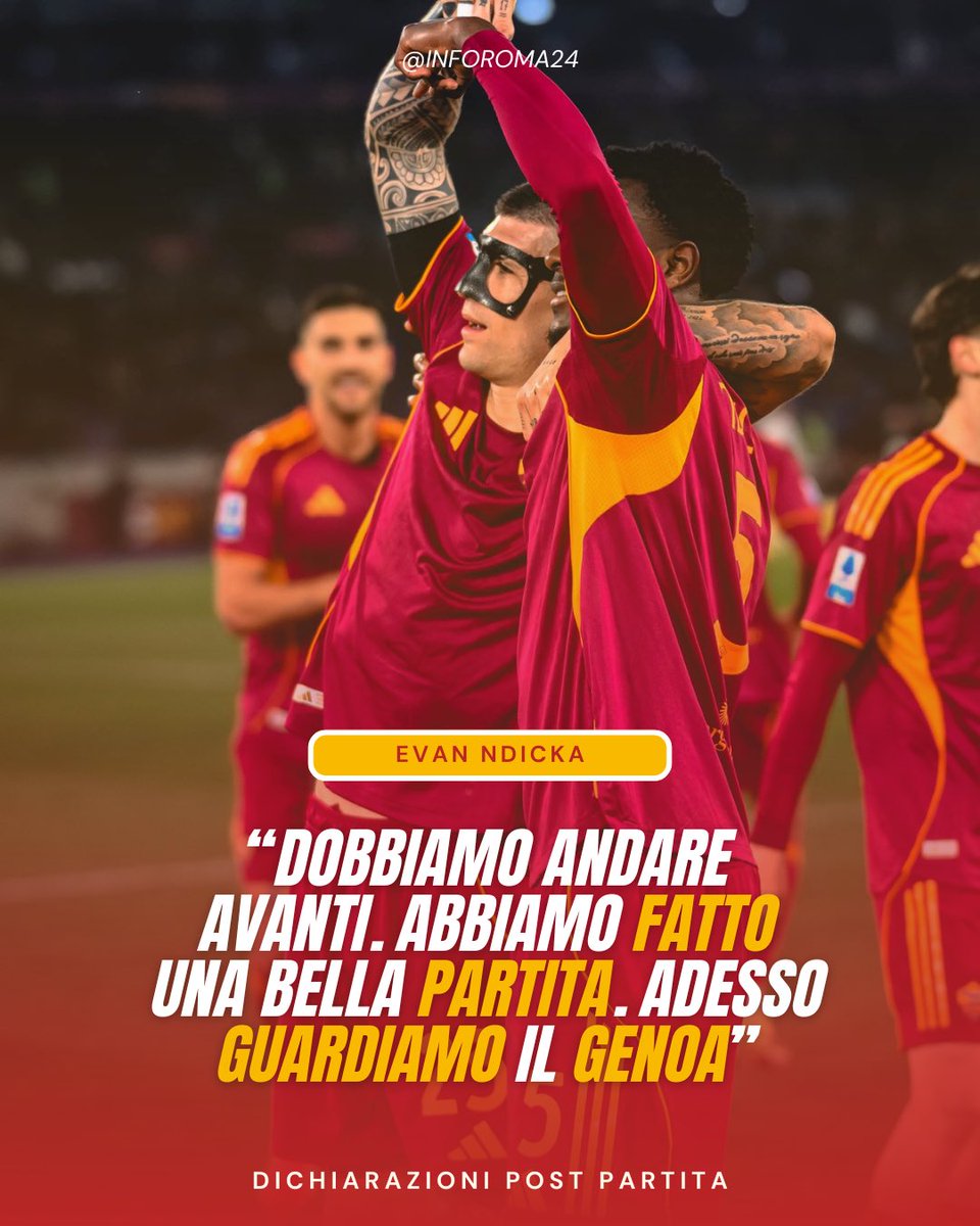 inforoma24's tweet image. 🟡🔴 Al termine di #RomaJuventus, il difensore giallorosso #Ndicka ha rilasciato queste dichiarazioni.  

🎙️ Ha parlato degli errori commessi dalla difesa sui gol dei bianconeri, sottolineando la voglia di vittoria, anche l’importanza di non buttare via tutto.

📲 : @dazn_it