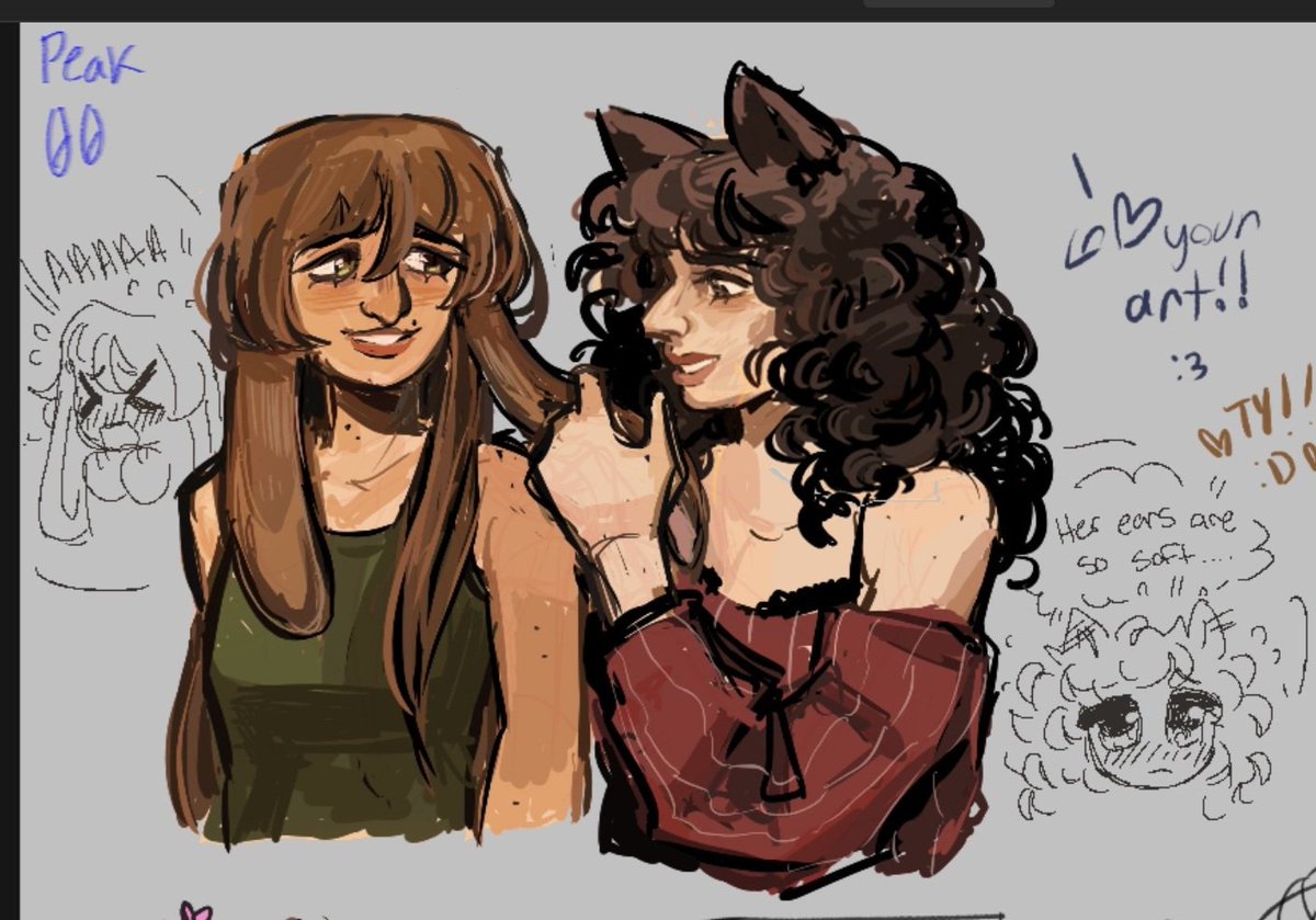 Doodles from the lesbyler magma today!! Sorry I didnt talk much! I was so nervous AAAAAAH (;´Д｀) #byler #lesbyler