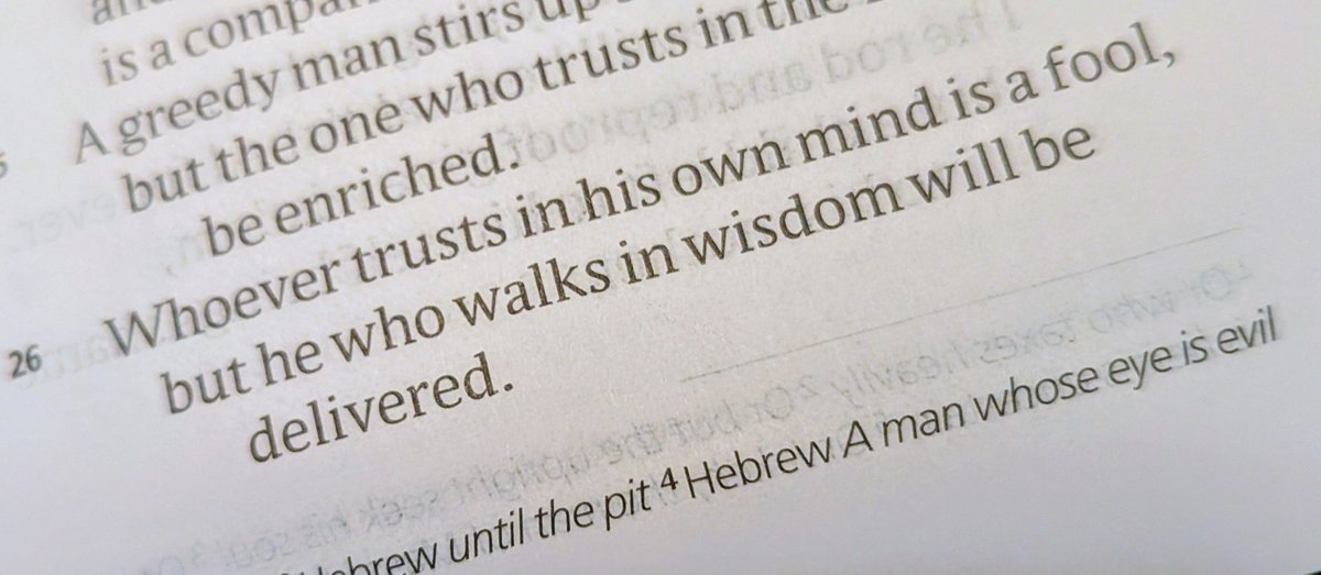 The good book. Sometimes to look forward it's important to look back.