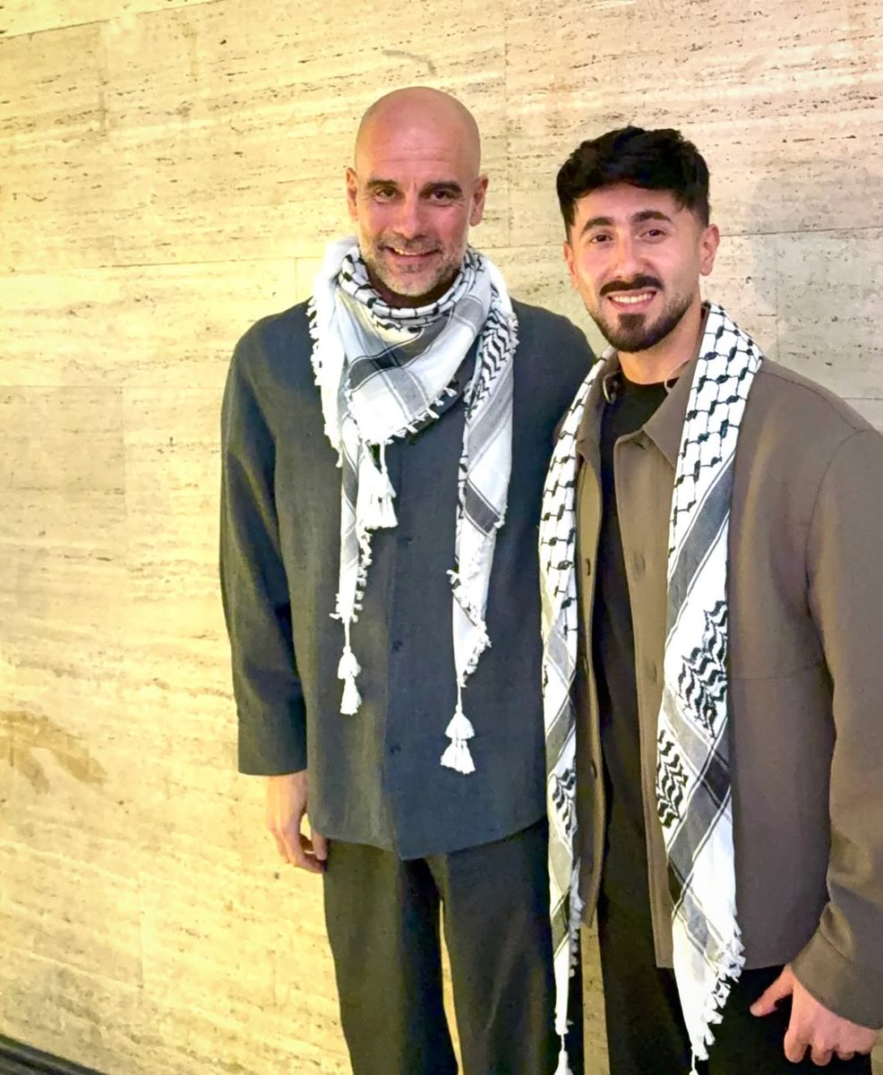 ultras_antifaa's tweet photo. Solidarity with Palestine: Pep Guardiola. https://t.co/TRZ9TgrSi8