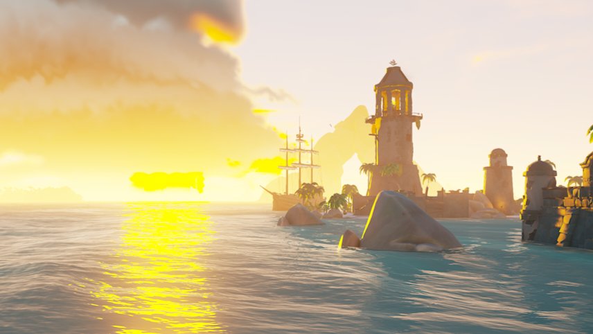OliverBuse123's tweet photo. A beautiful morning at Port Merrick
#SeaOfThieves 
#PortMerrick https://t.co/sxJvxmjEzc