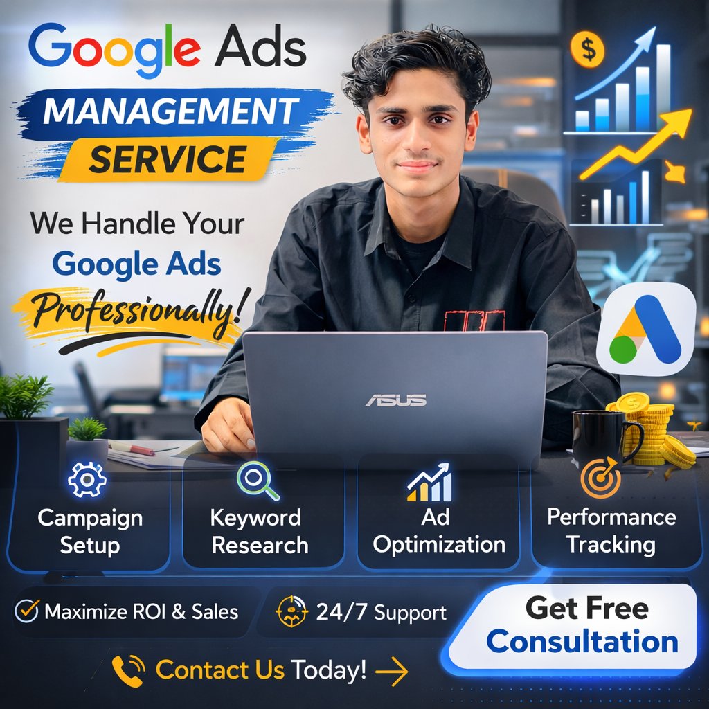 nahidjunior0's tweet photo. 🚀Google Ads Management, Nahid Junior
I manage and optimize your Google Ads to deliver real traffic, leads, and sales.

🎯Full Campaign Management
🔑Keyword Research &amp; Setup
📊Conversion Tracking
💰ROI Focused Optimization
📈Weekly Performance  MNT

Hands free ads. Real results. https://t.co/EC5f4EgN5d