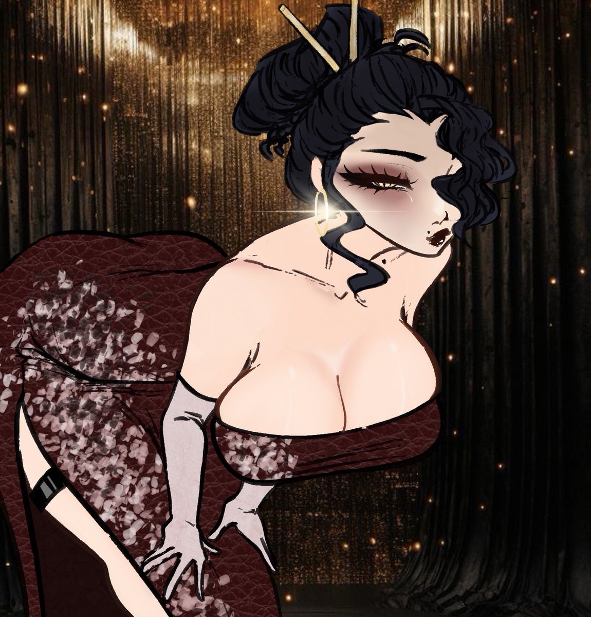 I hope I’m not interrupting anything~🎙️🐍✨

Art by <a href="/Shad0w_Shartist/">SugarBunnii ⋆˚✿˖°</a> 
#art #vtuber