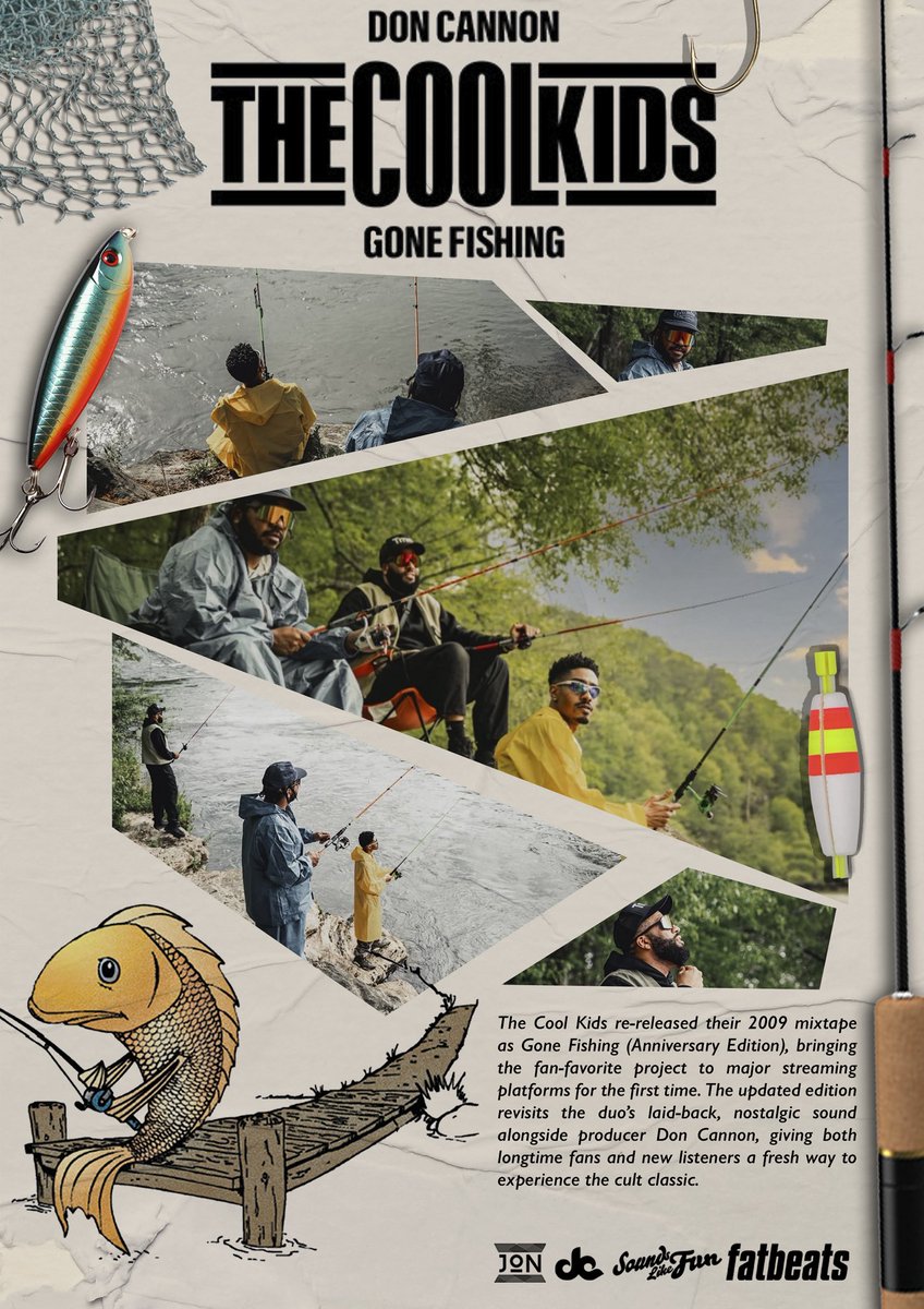 JonDMac93's tweet photo. The Cool Kids Gone Fishing 🎣 Ad I made🎣 @theCoolxKids @SirMichaelRocks @Chuckisdope @DonCannon https://t.co/hPn9uCQKeU