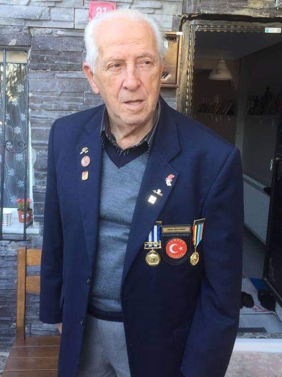 Vasil Bokuman, a Greek-Turkish citizen and Korean War veteran, carried the Turkish flag every day with honor. He passed away at age 94. May he rest in peace.