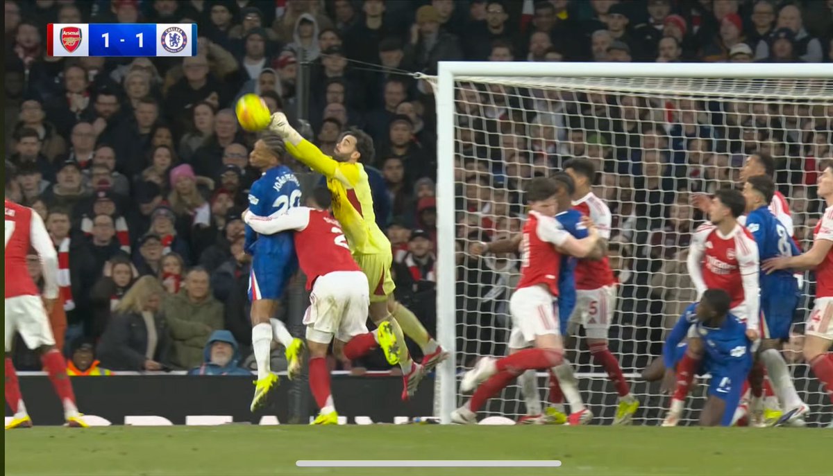 Raya’s hand actually touched the ball