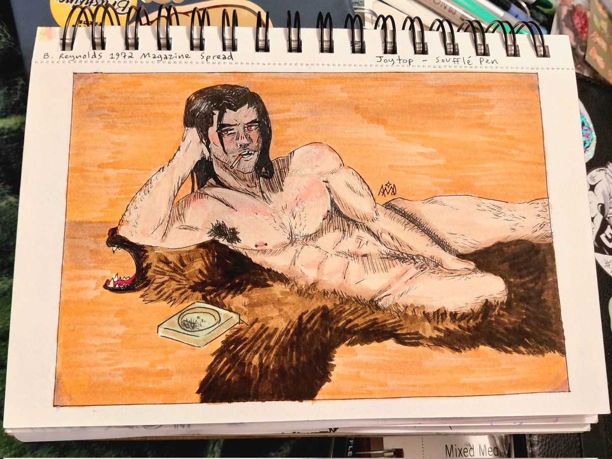 AlxThAdventurer's tweet photo. Tell me he wouldn't. Look me dead in my eyes.
#flambae #flambaedispatch based on 1972 #burtreynoldscosmo centerfold 🙏✨️ https://t.co/U579v9WYPM