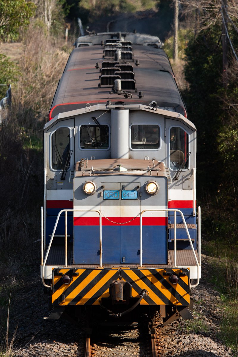 GU51498's tweet photo. 2026/3/1
大洗エメラルド号
KDR5 + 6000形2B + KRD64-1

鹿島臨海鉄道はお初でした。 https://t.co/6ROjZwGOfc